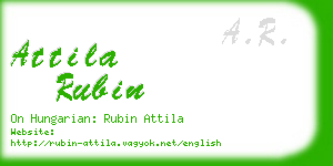 attila rubin business card